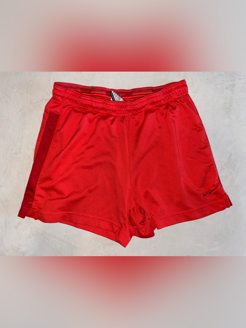 Nike Women's Red Athletic Mesh Shorts